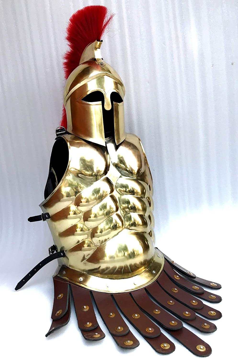 Medieval Copper Maximus Gladiator Helmet Halloween Costume Gift Spartan Armour 